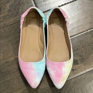 Kaari blue tie dye flats